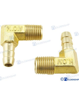 RACCORD CANNELE 90° NPT 1/4...