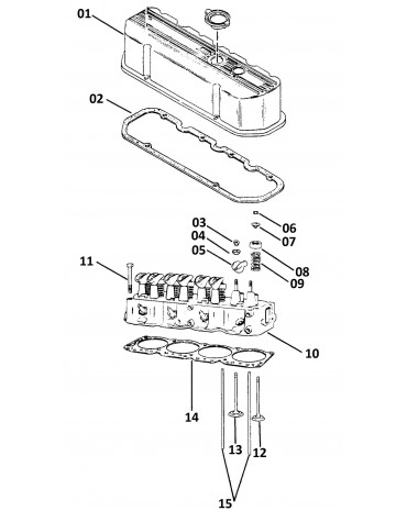 descriptif pièces internes pour moteurs GM 4 cylindres