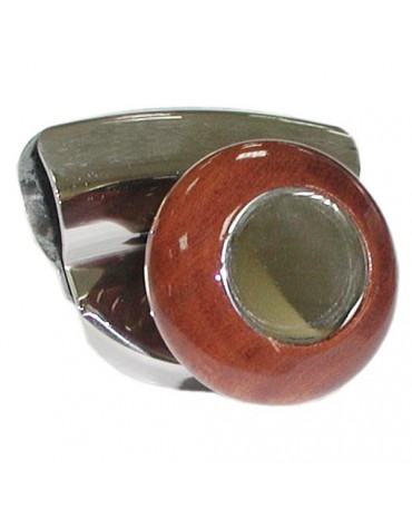 pommeau de volant bois et inox