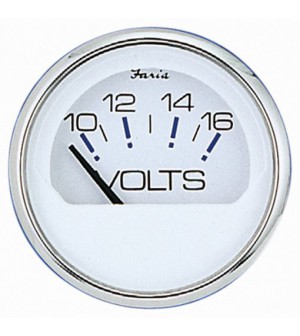 compteur voltmetre 12 volt blanc /inox