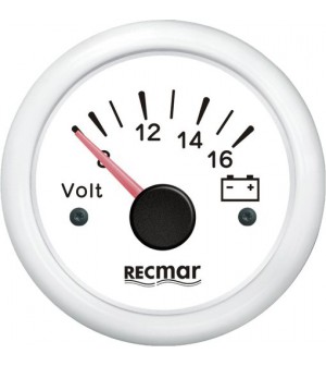 compteur voltmètre 8-16 volts noir