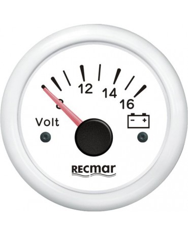 compteur voltmètre 8-16 volts noir