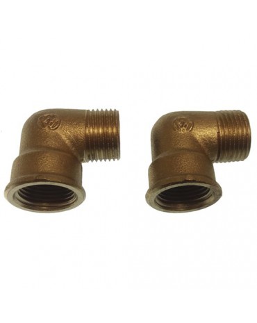 coude 90° M/F laiton 3/8" (pack de 2)