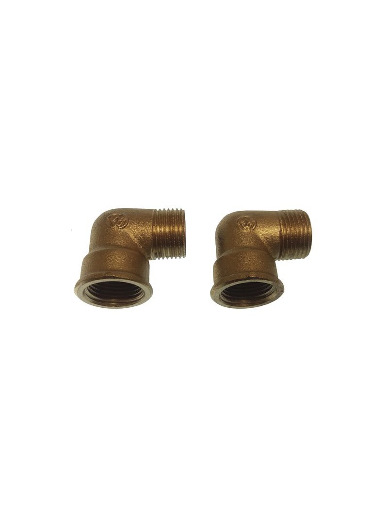 coude 90° M/F laiton 1/2" (pack de 2)