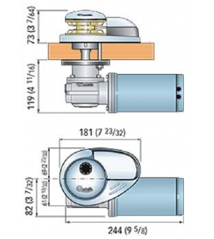 guindeau vertical prince DP1 500w pour bateaux de 6 à 7 m