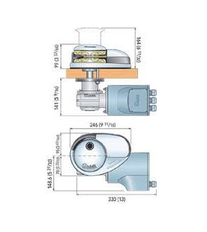 guindeau vertical prince DP3 1000w pour bateaux de 10 à 15 m