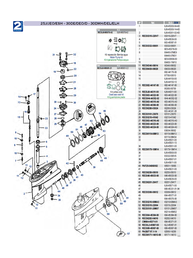 25J/JEO/ESH-30DE/DEO/D-30DMH/DEL/ELH