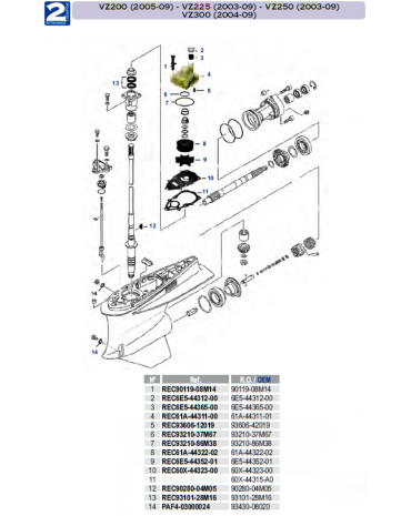 VZ200(2005-09)-VZ225(2003-09)-VZ250(2003-09)-VZ300(2004-09)