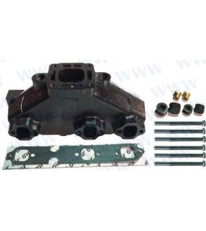 Collecteur d'échappement pour Mercruiser V6 kit de montage inclus