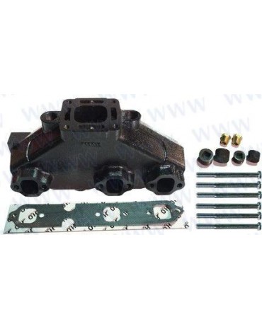 Collecteur d'échappement pour Mercruiser V6 kit de montage inclus