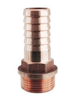 Raccord cannelé en bronze 1...
