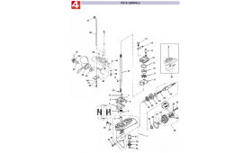 Vue éclatée pompe à essence evinrude bj4bretb 2t.